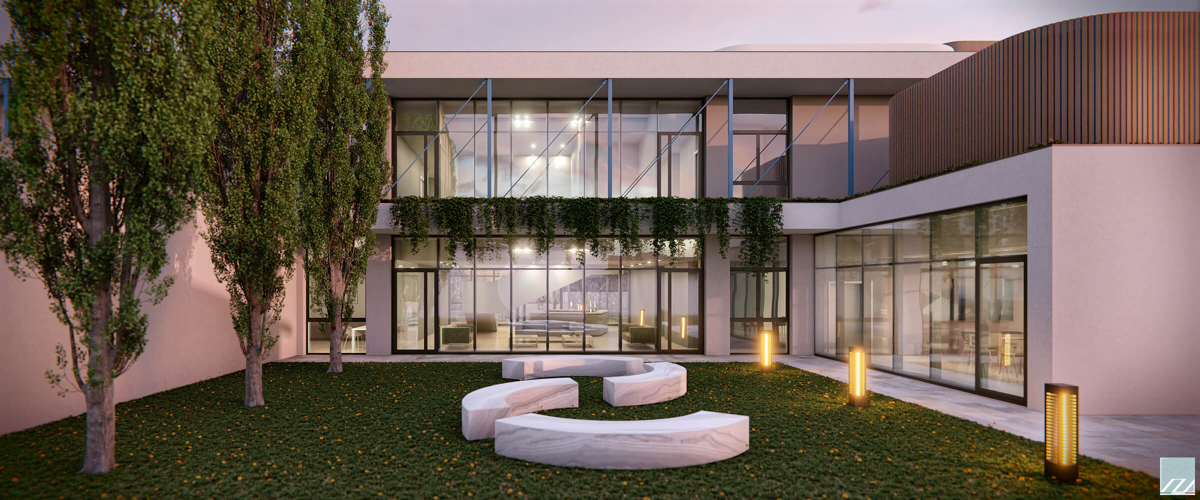 Vista della corte interna