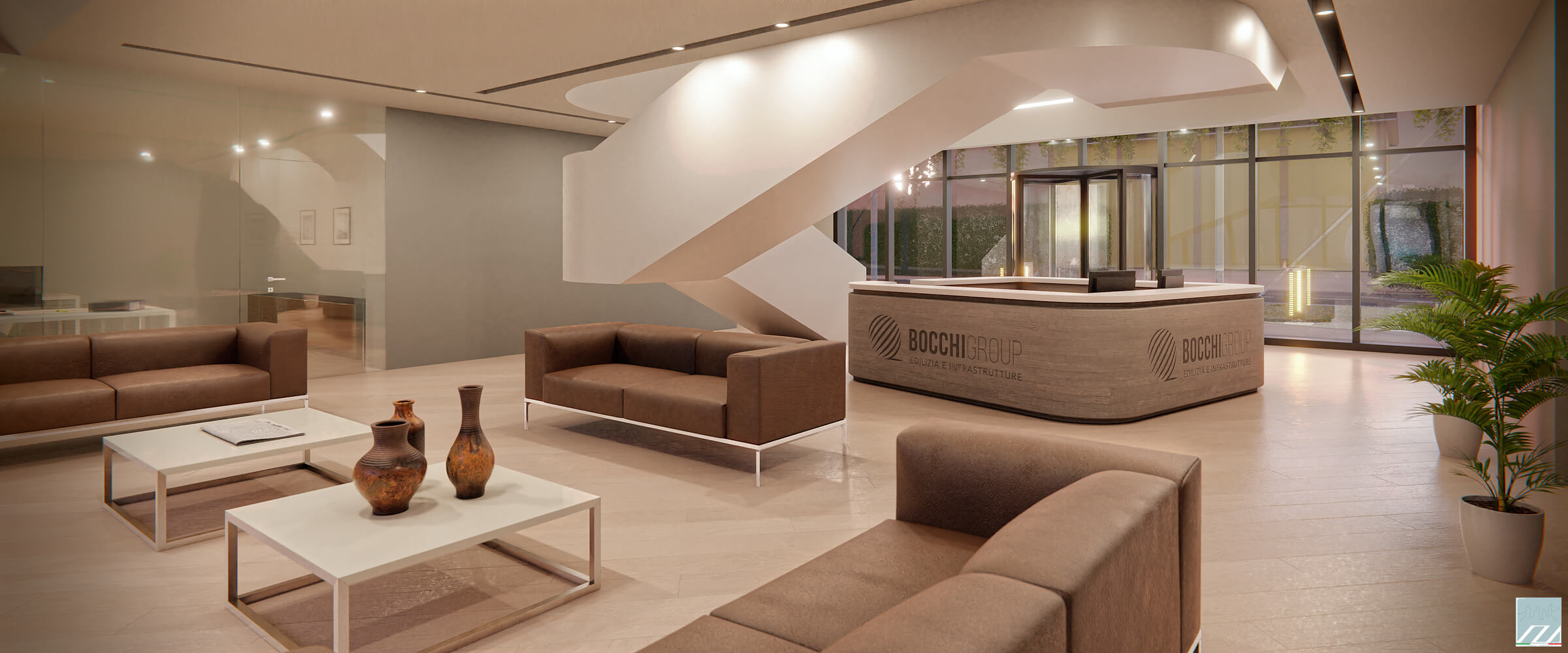 Vista dello spazio d'attesa