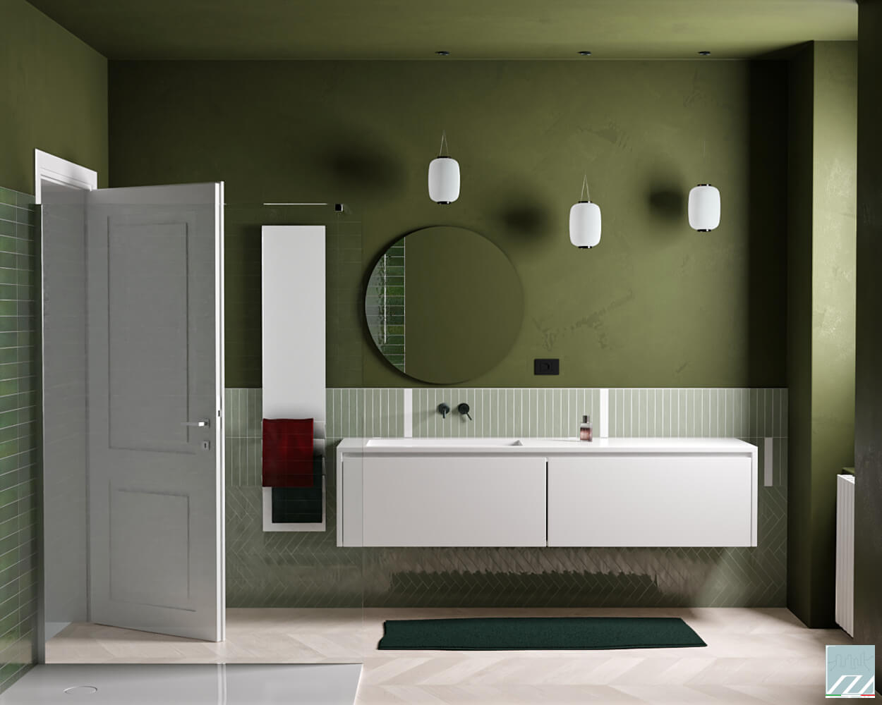 Vista del bagno padronale