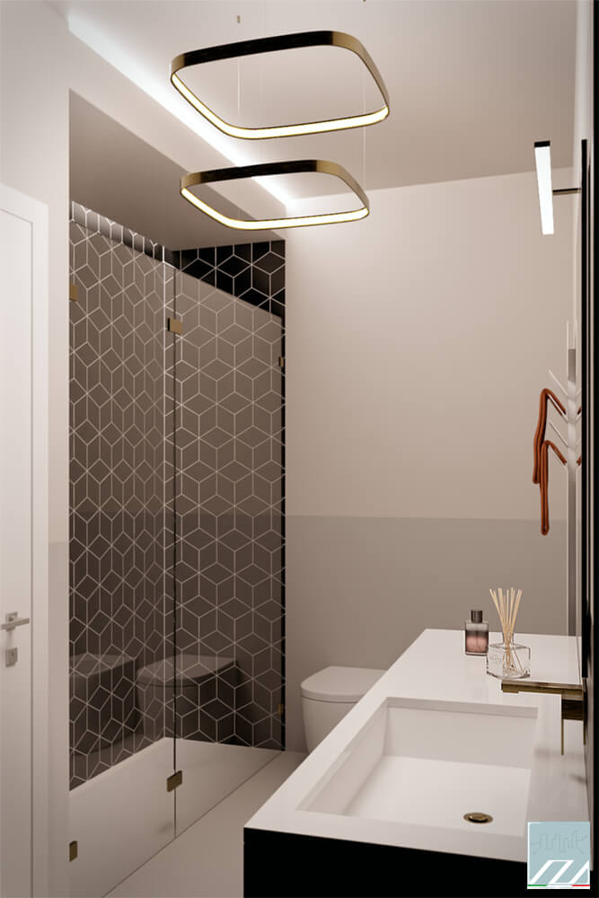 Vista del bagno ospiti