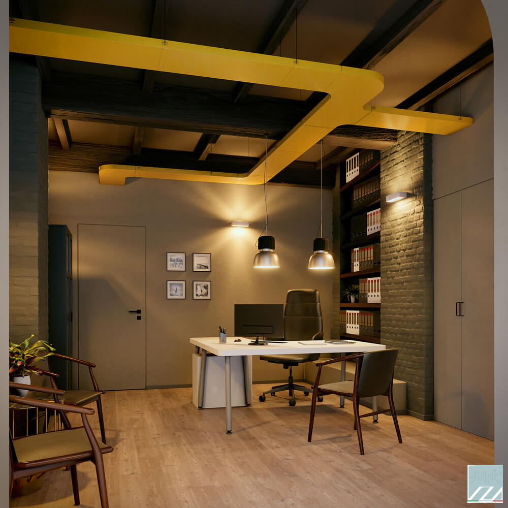 Vista dell'ufficio di ingresso - soluzione scura