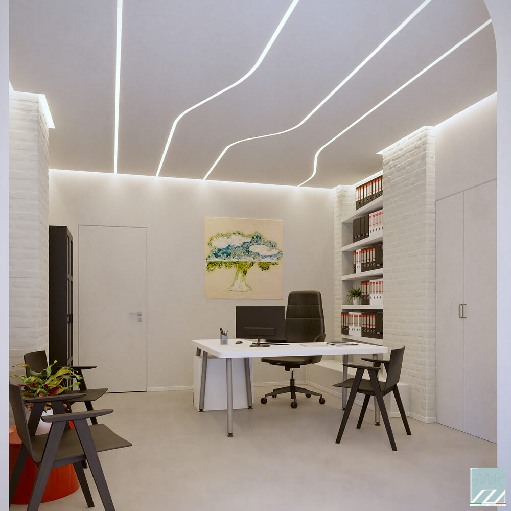 Vista dell'ufficio di ingresso - soluzione chiara