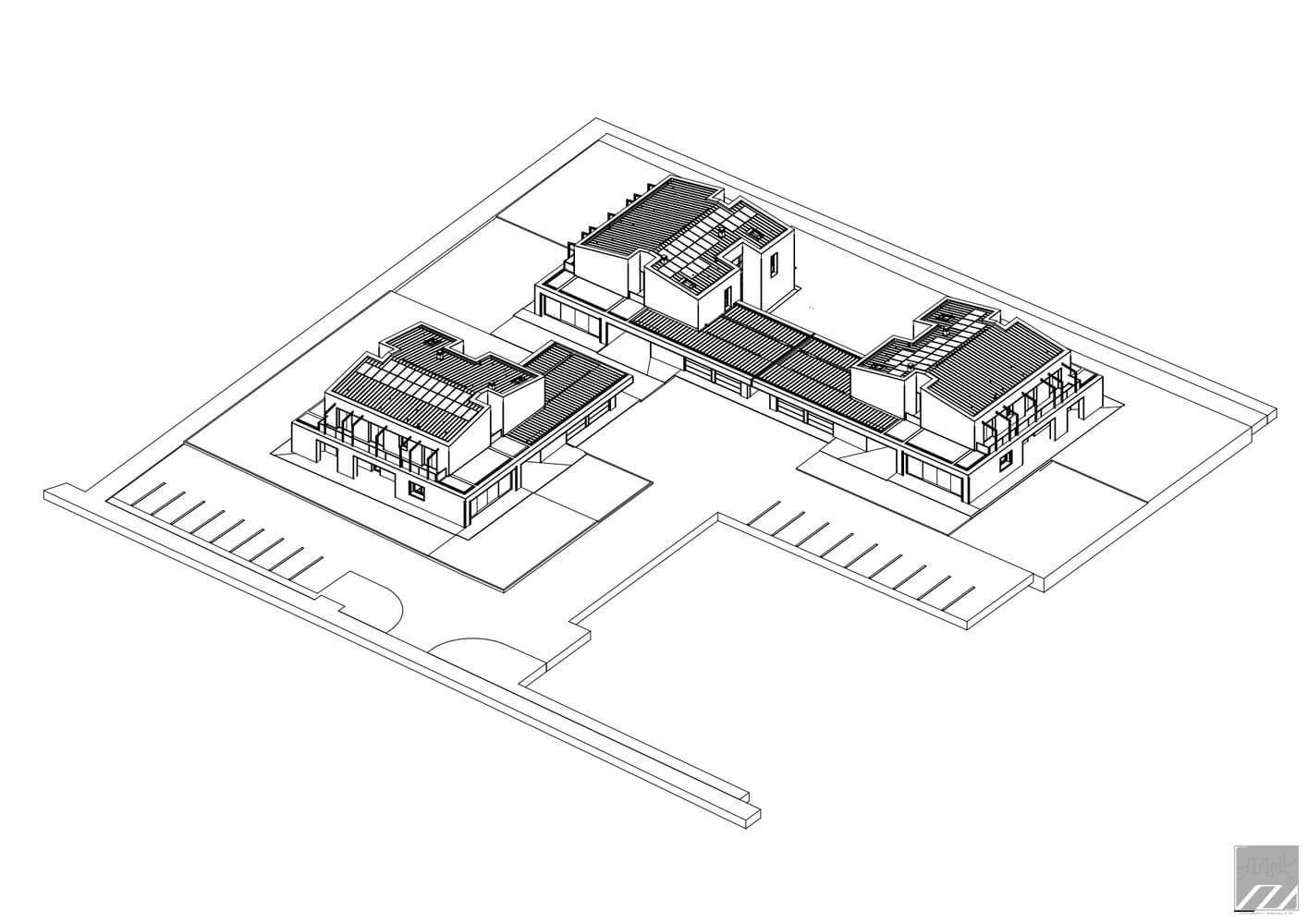 Vista assonometrica del modello BIM complessivo