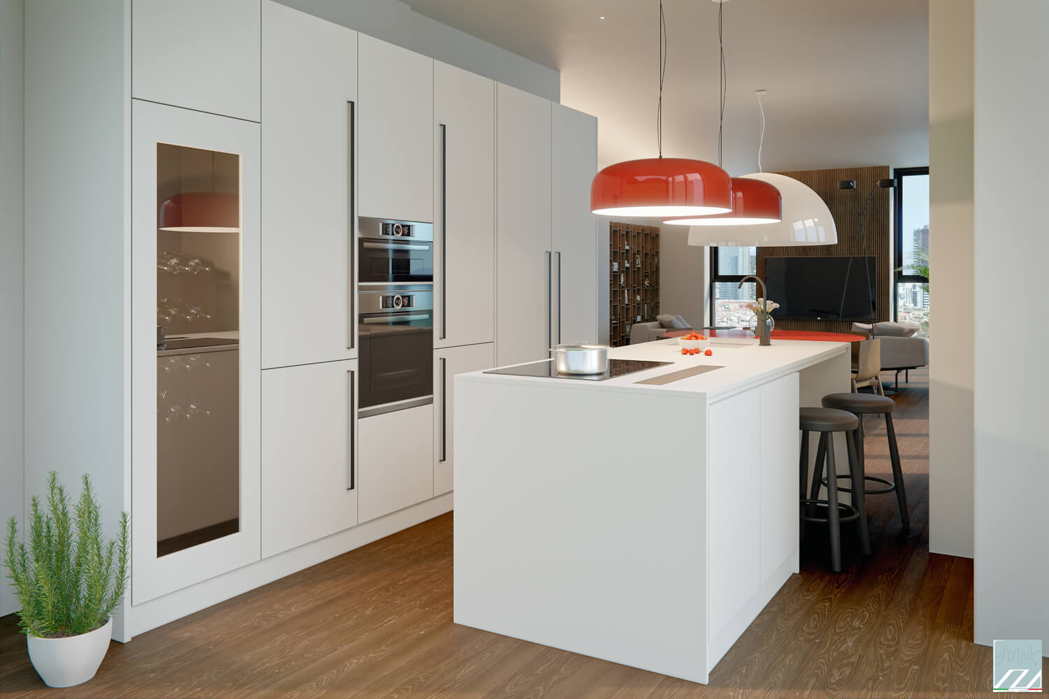 Vista zona soggiorno