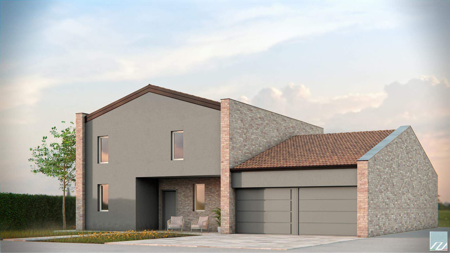 Vista della facciata d'ingresso