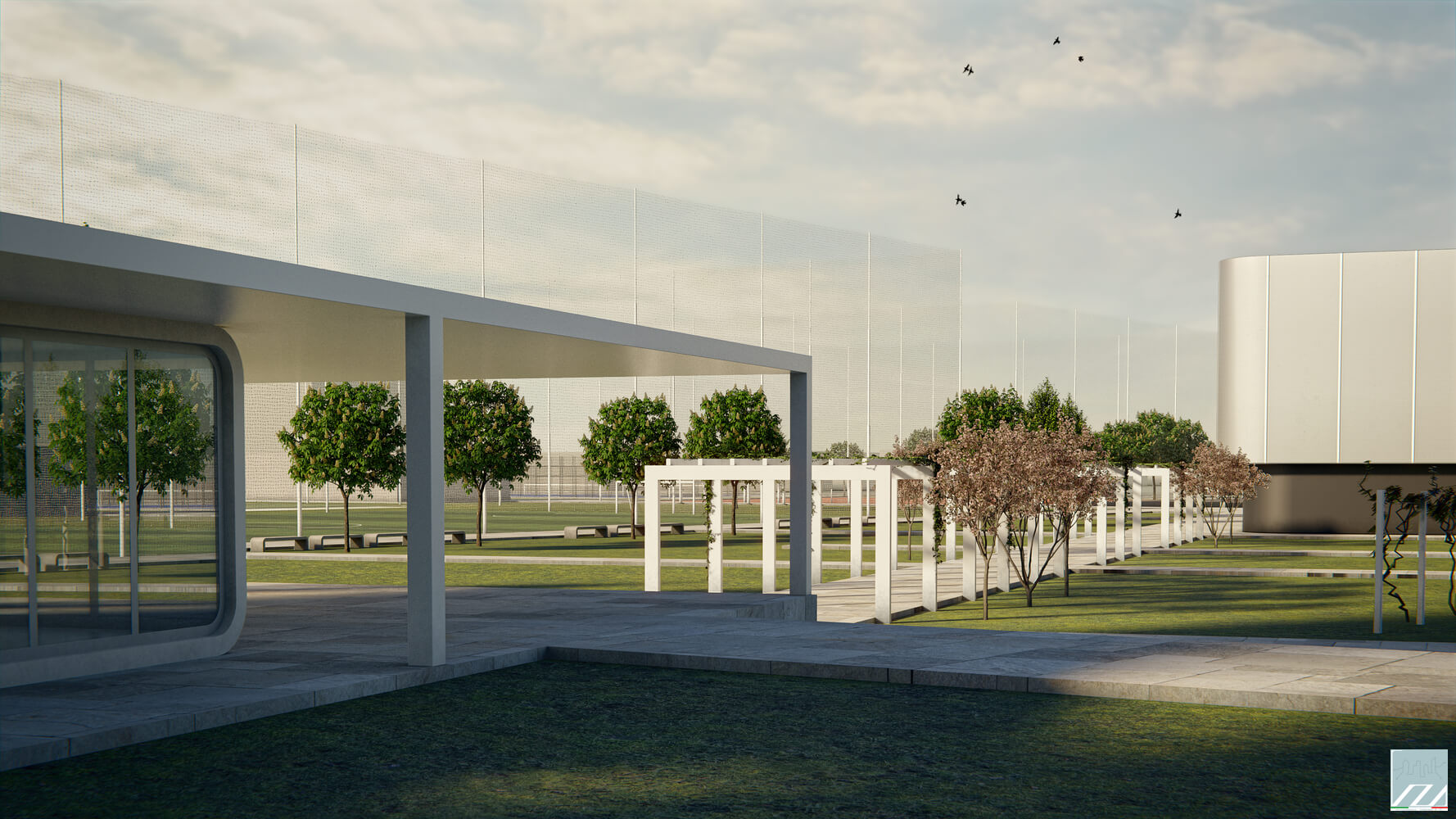 Vista delle nuove strutture sportive